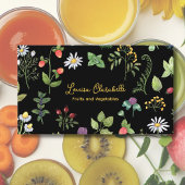 Carte De Visite Aquarelle moderne Fruit Herbe Jardin
