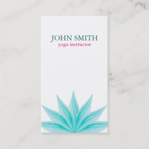 Carte De Visite Aquarelle moderne Lotus Fleur Logo Yoga Business