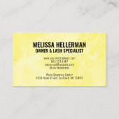 Carte De Visite Aquarelle moderne Monogramme jaune (Dos)