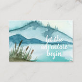 Carte De Visite Aquarelle moderne Nature Commençons l'aventure (Devant)