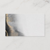 Carte De Visite Aquarelle moderne noire et or (Dos)