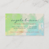 Carte De Visite Aquarelle moderne Ombre vert nuageux Botanique (Dos)