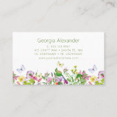 Carte De Visite Aquarelle moderne paysage botanique (Dos)