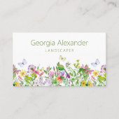 Carte De Visite Aquarelle moderne paysage botanique (Devant)