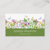 Carte De Visite Aquarelle moderne paysage botanique (Devant)