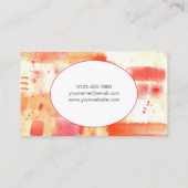 Carte De Visite Aquarelle moderne peinte à la main Entraîneur à vi (Dos)