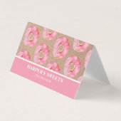 Carte De Visite Aquarelle moderne Pink Donuts Professional  (Devant)
