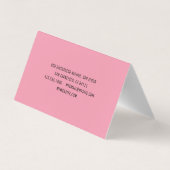 Carte De Visite Aquarelle moderne Pink Donuts Professional  (Dos)