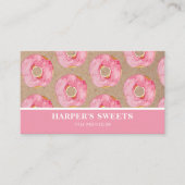 Carte De Visite Aquarelle moderne Pink Donuts Professional (Devant)