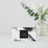 Carte De Visite Aquarelle moderne Polygone géométrique Contemporai (Debout devant)