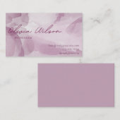 Carte De Visite Aquarelle moderne | rose (Devant / Derrière)