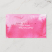 Carte De Visite Aquarelle moderne rose (Dos)