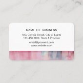 Carte De Visite Aquarelle moderne rose Abstraite Peinture contours (Dos)