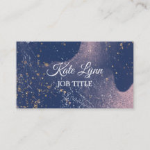 Aquarelle moderne rose et bleu avec Parties scinti