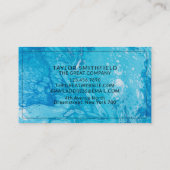 Carte De Visite Aquarelle moderne simple Bleu Pink Peinture Busine (Dos)