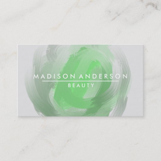 Carte De Visite Aquarelle Moderne Simple & Classique Beauté (Devant)