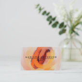 Carte De Visite Aquarelle Moderne Simple & Classique Beauté (Debout devant)