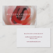 Carte De Visite Aquarelle Moderne Simple & Classique Beauté Rose (Devant / Derrière)