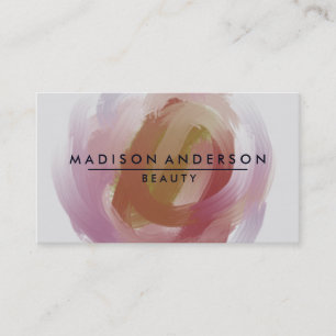 Carte De Visite Aquarelle Moderne Simple & Classique Beauté Rose