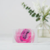 Carte De Visite Aquarelle Moderne Simple & Classique Beauté Rose (Debout devant)