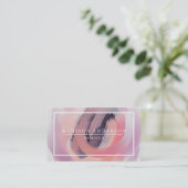 Carte De Visite Aquarelle Moderne Simple & Classique Beauté Rose B (Debout devant)