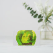 Carte De Visite Aquarelle Moderne Simple & Classique Beauté Vert (Debout devant)