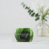 Carte De Visite Aquarelle Moderne Simple & Classique Beauté Vert (Debout devant)