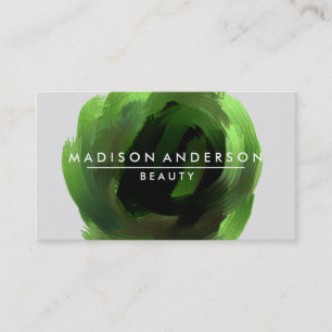 Carte De Visite Aquarelle Moderne Simple & Classique Beauté Vert