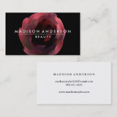 Carte De Visite Aquarelle Moderne Simple Classique Noir Beauté Or (Devant / Derrière)