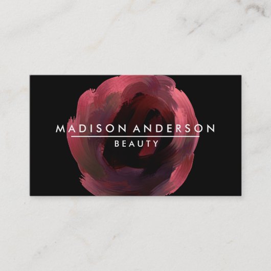 Carte De Visite Aquarelle Moderne Simple Classique Noir Beauté Or (Devant)