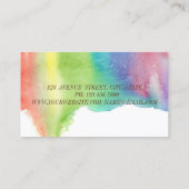 Carte De Visite Aquarelle moderne Splash, Brush Or Strok (Dos)