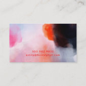 Carte De Visite Aquarelle moderne tendance Art Abstrait (Dos)