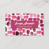 Carte De Visite Aquarelle moderne tendance Cosmetologue Abstrait (Devant)