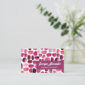 Carte De Visite Aquarelle moderne tendance Cosmetologue Abstrait (Debout devant)