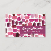 Carte De Visite Aquarelle moderne tendance Cosmetologue Abstrait (Devant)