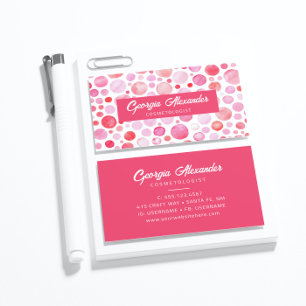 Carte De Visite Aquarelle moderne tendance Cosmetologue Abstrait