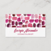 Carte De Visite Aquarelle moderne tendance Cosmetologue Abstrait (Devant)