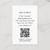 Carte De Visite Aquarelle moderne tendance Photo QR Code (Dos)