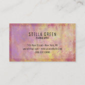 Carte De Visite Aquarelle Moderne tendance violet orange violet (Dos)