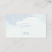 Carte De Visite Aquarelle moderne Turquoise et violet (Dos)