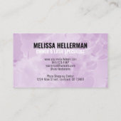 Carte De Visite Aquarelle moderne violet monogramme (Dos)