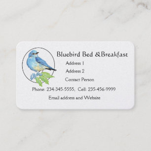 Carte De Visite Aquarelle Montagne Bluebird Blue Bird Art pour