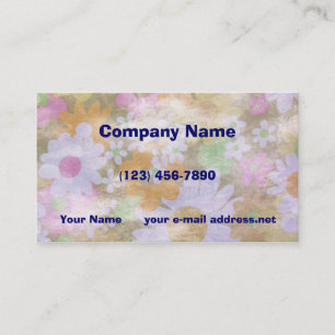 Carte De Visite Aquarelle Motif Floral