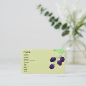 Carte De Visite Aquarelle Mûre Violette Botanique (Debout devant)