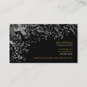 Carte De Visite Aquarelle Nature moderne Peintures noir et blanc