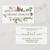 Carte De Visite Aquarelle Naturelle Soin Ou Spa Biologique (Devant / Derrière)
