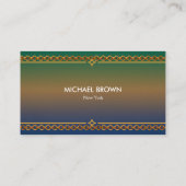 Carte de visite aquarelle Navy Or Luxe (Dos)