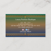 Carte de visite aquarelle Navy Or Luxe (Devant)