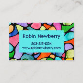 Carte De Visite Aquarelle Neurographique Bright Colorée (Devant)