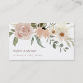 Carte De Visite Aquarelle neutre Botanique Floral (Devant)